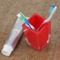 Square Red Toothbrush Holder